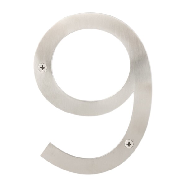 Sure-Loc Hardware Sure-Loc Hardware Stainless Steel House Number, 6, No. 9, Satin Stainless HNSS6-9 SS - main